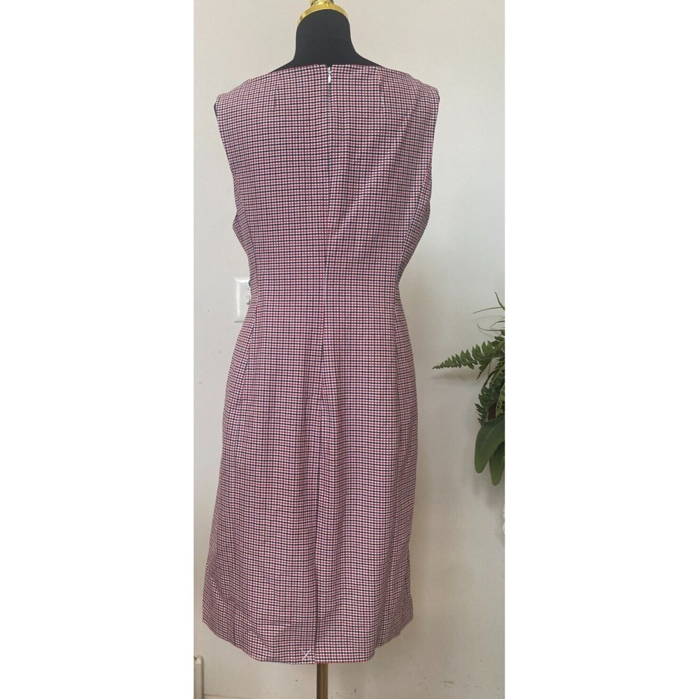 NWT J. Crew Red and Navy Plaid Check Cotton Blend Sheath Dress Size 10, $148 - Picture 5 of 7
